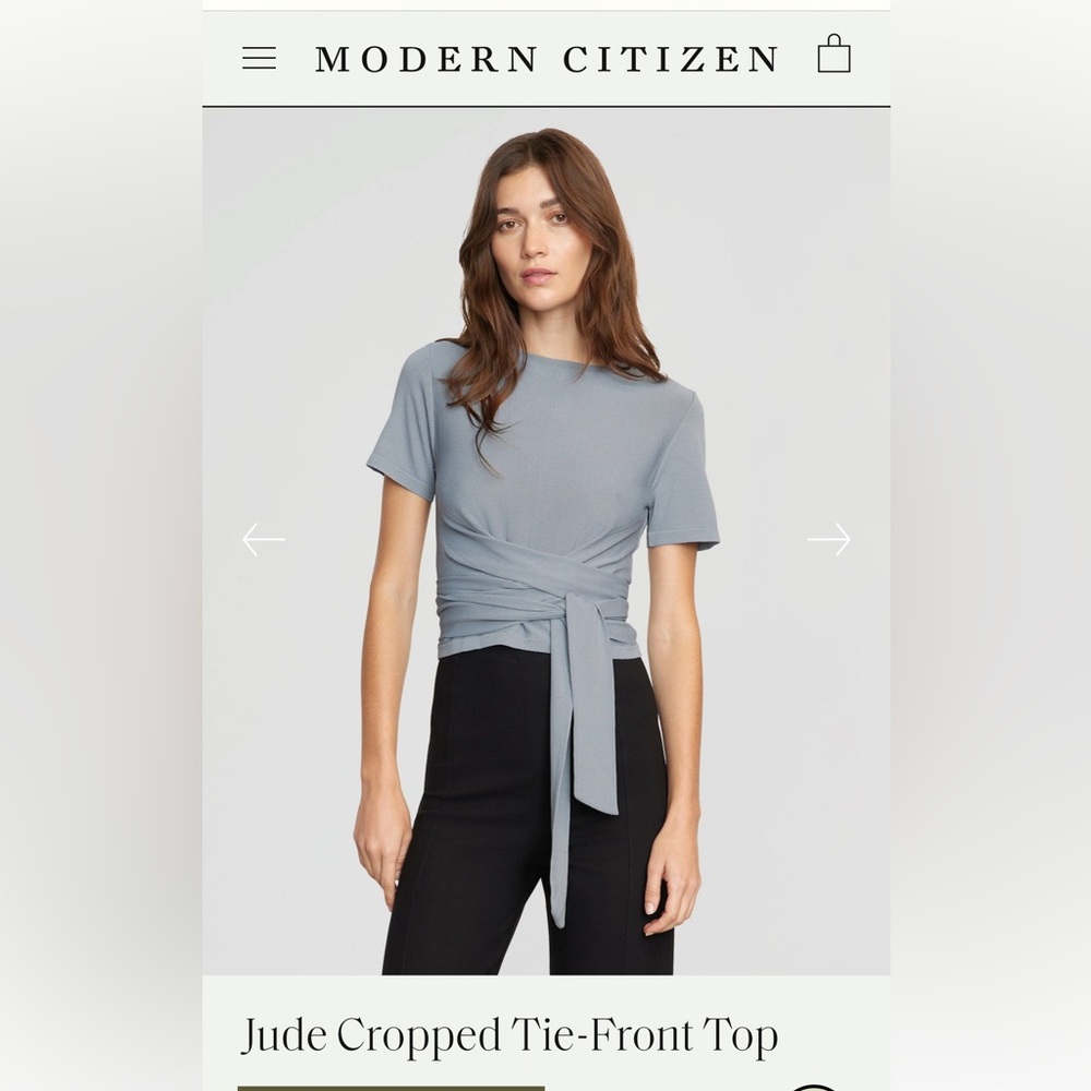 Modern Citizen Jude Cropped Tie Front top